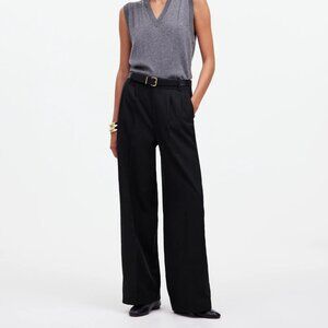 Madewell Petite Harlow Wide-Leg Pants in Black – Classic & Polished - Size P00